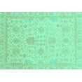 thumbnail image 1 of Ahgly Company Machine Washable Indoor Rectangle Oriental Turquoise Blue Traditional Area Rugs, 3' x 5', 1 of 4