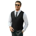 thumbnail image 2 of COOFANDY Men's Business Suit Vest Casual Dress Vest Slim Fit Formal Waistcoat, 2 of 9