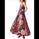 thumbnail image 1 of Vestido Maxi Floral para Mujer, Sin Mangas, Espalda Descubierta, Corte A, , Fluido, con Espalda Hueca y Tirantes Finos Rojo M, 1 of 8