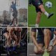 thumbnail image 4 of Rodillera deportiva con diseño anticolisión en forma de panal, de compresión, para baloncesto, fútbol, menisco, XL, color negro, 4 of 5