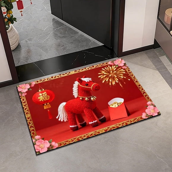BAOPAI Horse Doormat Absorbent Floor Mat for Bathroom and Entrance 16x24 Inches Non Slip Durable