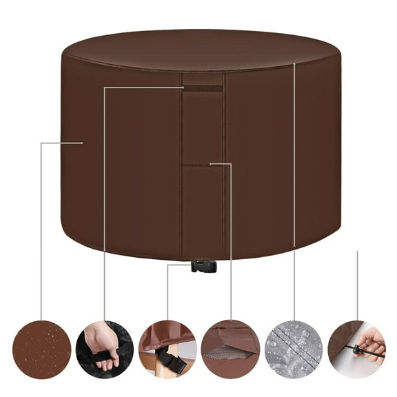 420D Round Patio Furniture Covers,Waterproof Outdoor Table Chair Set Covers,Seat Cover,Dining Table Cover for Outdoor Furniture Set A3