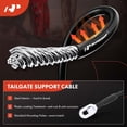 thumbnail image 5 of A-Premium Tailgate Rebuild Kit Compatible with Chevrolet & GMC Models - C1500, C2500, C3500, K1500, K2500, K3500, Rear Tailgate Parts Metal Handle Bezel Latch Cable Hinge Bolts (Pack of 27), 5 of 6