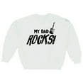 thumbnail image 1 of My Dad Rocks Cool Fathers Day Men's White Sweatshirt, 1 of 1