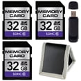 thumbnail image 1 of 32GB SDHC Class 10 Memory Card + SD Card USB Reader + Memory Card Wallet Bundle (3-Pack), 1 of 3