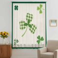 thumbnail image 3 of Saint Patrick's Day Sheer Curtains 72 Inches Long, Spring Green Plaid Leaves Vintage Light Filering Curtains, Breathable Simi Curtain Privacy Drapes for Living Room Bedroom Window Treatment, 3 of 9