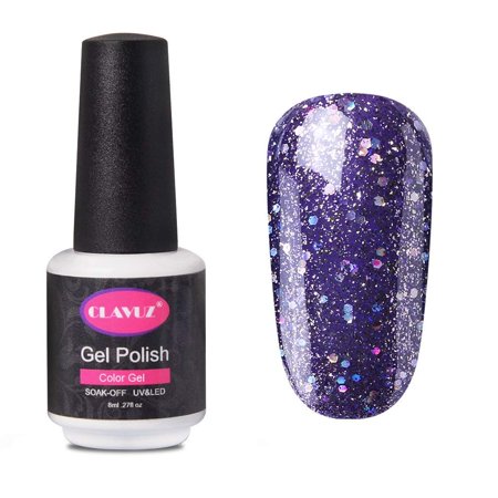 CLAVUZ 8ml Soak Off Pink Purple Nail Polish UV LED Gel Varnish Nail Art Manicure Pedicure Beauty Salon