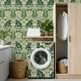 thumbnail image 4 of Cottagecore Peel and Stick Wallpaper 17.7in x 9.8ft Botanical Frog Green Leaves Floral Elements Contact Paper Self-Adhesive Removable Wall Paper for Bedroom Kitchen Cabinet Décor Renter Friendly, 4 of 8