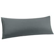 Unique Bargains Polyester Body Pillowcases Soft with Zipper Dark Gray 20"x54"