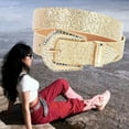thumbnail image 4 of Jesscasday Embellished Leather Belt Unisex Stylish Belt Retros Styles Elegant Waistband, 4 of 9