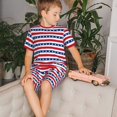 thumbnail image 4 of Balery Stars And Stripes Conjunto de Pijama Infantil de Manga Corta con Estampado – Ropa de Dormir de Algodón Suave-XX-Large, 4 of 6