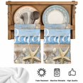 thumbnail image 5 of Starfish Kitchen Towels Set of 1, Blue Brown Ocean Shell Coral Farmhouse Absorbent Dish Towels for Kitchen, Microfiber Hand Towel, Quick Drying Tea Towel for Cleaning Decorative Dishcloths, 5 of 7