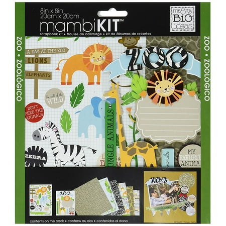 Scrapbook Page Layout Ideas - me & my BIG ideas Scrapbook Page Kit, Zoo, 8-Inch by 8-Inch