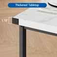thumbnail image 4 of BeesClover Dining Table with 2 Benches, Dining Room Table Set for 4, Kitchen Table with 2 Upholstered Benches Rectangular Space Saving for Apartment, Dining Room, Kitchen, 44.5 Inches Large, 4 of 8