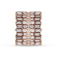 thumbnail image 3 of 6 Carat IGI Certified 18K Rose Gold LAB GROWN Diamond The Eclipse Cocktail Ring For Women FG Color VS Clarity ( Ring Size - 8.5 ), 3 of 6