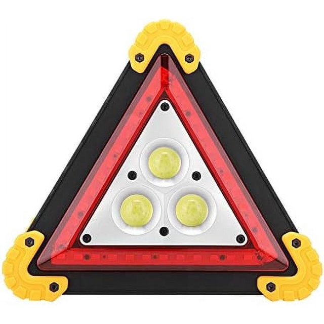 WeiHuan Toys Triángulos de advertencia LED para coche, señal de estacionamiento seguro, placa triangular, luz de seguridad de emergencia multifuncional para avería de coche