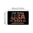 thumbnail image 2 of 250 Anniversary USA Door Mat, 23x16 Inch Patriotic Vintage Flags Stars Anniversary Red Washable Low Profile Back Doormat USA 250th Anniversary Merchandise Entrance Decor, 2 of 5