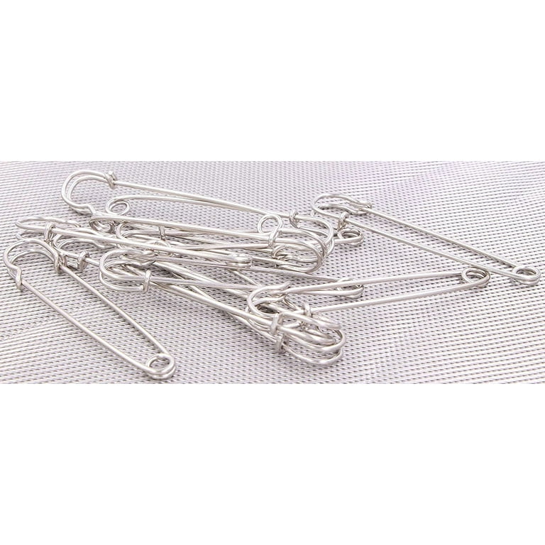 Safety Pins Large Heavy Duty Safety Pin - 15pcs Blanket Pins 3/4 Inch  Stainless Steel Wire Safety Pin Extra Strong Sturdy Bulk Pins For Blankets,  S