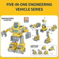 thumbnail image 5 of Transform Truck Robot 5 In 1 Stem Assembly Engineering Truck Kids Take Apart Fun Toy Vehicles Birthday Gift, 5 of 5