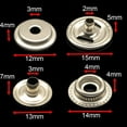 thumbnail image 2 of 72Pcs 15MM Stainless Steel Fastener Snap Press Stud Button for Marine Boat Canvas with Punching Set Tool Kit Silver,silver, 2 of 8