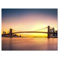 thumbnail image 2 of Brooklyn Bridge Panorama Yellow Sky - Cityscape Canvas Print, 2 of 3