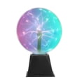 thumbnail image 2 of Bola De Plasma Lámpara De Bola Sensible Al Sonido Táctil De 8 Pulgadas Luz De Nebulosa De Globo De Ambiente De 3 Colores Con Efecto De Trueno Para Fiesta En Casa 12V Enchufe De Ee. Uu. matsuzay HA020659-00, 2 of 5