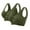 Army Green-01, variant on 2 PSC Sports Bras for Women High Impact Wirefree Sports Bras with Removable Pads Comfort Seamless Bra