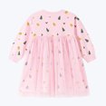 thumbnail image 4 of Girls Long Sleeve Mesh Tulle Dress Christmas Themed Loose Fit Layered Skirt Daily Party Dresses, 4 of 9