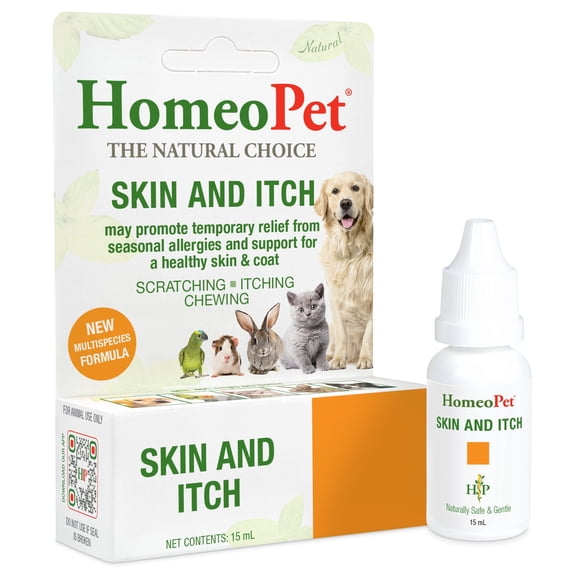 HomeoPet SKIN AND ITCH Support Drops for Pets, 15 mL