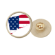 thumbnail image 1 of Connectic usa mapa estrellas tripas bandera forma Broche de oro metálico circular, 1 of 3