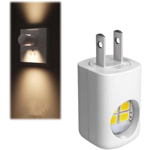 Posequiver LED Wall Socket Night Light, Automatic Dusk to Dawn Sensor, Warm White Plug in for Bedroom, Bathroom, Hallway, Energy Efficient by