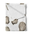 thumbnail image 2 of Scallop Soft Flannel Fleece Blanket, Clam Seashells Beach Pecten Family Nautical Creatures Plain Background, Cozy Plush for Indoor and Outdoor Use, 50" x 60", Grey Yellow and Pearl, by Ambesonne, 2 of 5
