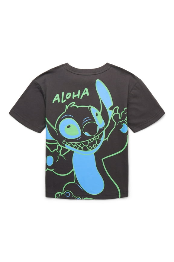 Lilo & Stitch Boys' Graphic Tee with Short Sleeves, Sizes 4-18