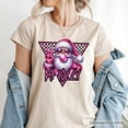 thumbnail image 6 of Pink Santa Blowing Bubblegum T‑Shirt, Def Jolly Coquette Retro Christmas Tee, 6 of 8