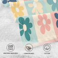 thumbnail image 5 of Yayeee 2 Pack Hand Towels for Bathroom 100% Cotton 16" x 28" Soft Absorbent Kitchen Towel, Green Floral, 5 of 7