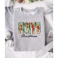 thumbnail image 4 of Merry Christmas Sweatshirt for Women Teens and Girls Cute Watercolor Holiday Pullover Gray Sweatshirt Youth Large, 4 of 5