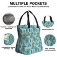 thumbnail image 3 of Pioneer Flower Floral Print Pattern Drawstring Lunch Bag Women - Drawstring Lunch Bag Insulated for Work Office - Stain-Resistant Large Lunchbags for Women with Multi-Pockets, 3 of 6
