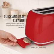 Nostalgia Classic Retro 2-Slice Toaster, Red
