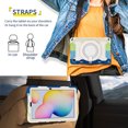 thumbnail image 6 of FJLBDE Case for Samsung Galaxy Tab S6 Lite 10.4 Inch 2024/2022/2020 with 360 Kickstand, Shoulder Strap Carrying Protective Cover, Multicolor Blue, 6 of 6