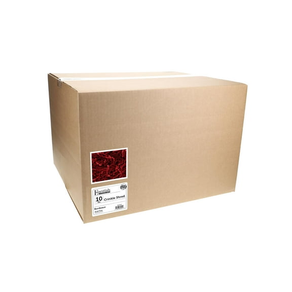 Essentials by Leisure Arts Crinkle Shred Box, Bordeaux, 10lbs Shredded Paper Filler, Crinkle Cut Paper Shred Filler, Box Filler, Shredded Paper for Gift Box, Paper Crinkle Filler, Box Filling