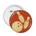 thumbnail image 1 of Bowling Sport Illustration Red Pattern Round Pins Badge Button Emblem Accessory Decoration 5pcs, 1 of 2