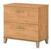 Bush Furniture Somerset 2 Drawer Lateral File Cabinet in Maple Cross Finish