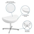 thumbnail image 4 of Flash Furniture Rally White LeatherSoft Saddle Wing Ottoman, 4 of 10