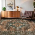 thumbnail image 2 of Hasoo Area Rug 4' x 6' Rugs for Living Room Washable Rugs Vintage Distressed Indoor Rug Carpet Soft Lightweight Foldable Nonslip Rug Brown, 2 of 6