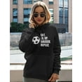 thumbnail image 2 of Eat Sleep Soccer Repeat Tstars Hoodie - Sporty Women's Soccer Apparel - Perfect Birthday Gift for Soccer Moms and Fans - Casual Sports Hoodie for Soccer Lovers, 2 of 7