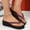 Pink, variant on Womens Platform Sandals Glitter Thong Slippers For Women 5.5cm Wedge Heel Summer Beach Shoes Toe Post Open Toe Comfortable Casual Footwear US: 6 Silver