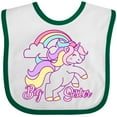 thumbnail image 3 of Inktastic Big Sister Unicorn Girls Baby Bib, 3 of 4
