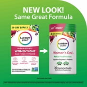 Womens One Daily Multivitamin with Vitamin C, Biotin and Ashwagandha | 30 Vegetarian Caplets | by Rainbow Light