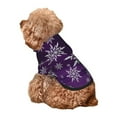 thumbnail image 5 of Fotbe Snowflake Gradient Purple Print Small Dog Sweater Hoodies Pet Grey Hooded Soft Fleece Sweatshirts with Pocket Fall Winter Puppy Cat Sweaters Warm Clothes-Small, 5 of 7