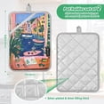 thumbnail image 6 of Yayeee Pot Holders Kitchen Heat Resistant with Pocket 7"x9.8" Cotton Oven Cooking Hot Pads, Green Window, 6 of 7